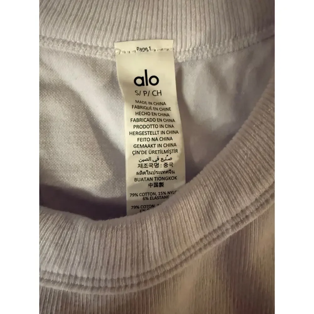 Alo Seamless Delight High Neck Bra in White NWT - Picture 2 of 5